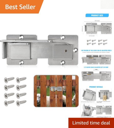 Adjustable steel gate latch - steel,